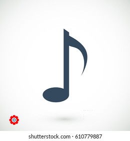 Music note vector icon, vector best flat icon, EPS