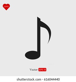 Music note vector icon, vector best flat icon, EPS