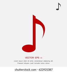 Music note vector icon, vector best flat icon, EPS