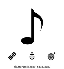 Music note vector icon, vector best flat icon, EPS
