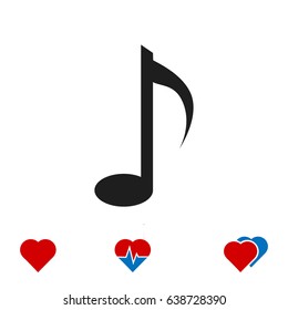 Music note vector icon, vector best flat icon, EPS