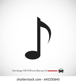 Music note vector icon, vector best flat icon, EPS