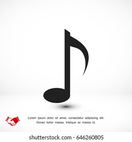 Music note vector icon, vector best flat icon, EPS