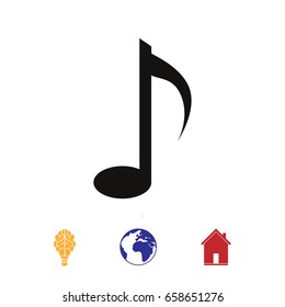 Music note vector icon, vector best flat icon, EPS