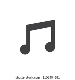 Music note vector icon. filled flat sign for mobile concept and web design. Melody simple solid icon. Symbol, logo illustration. Pixel perfect vector graphics