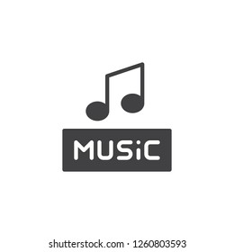 Music note vector icon. filled flat sign for mobile concept and web design. Musical note simple solid icon. Symbol, logo illustration. Pixel perfect vector graphics