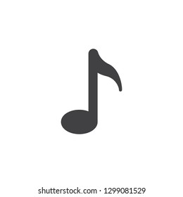 Music note vector icon. filled flat sign for mobile concept and web design. Musical note simple solid icon. melody song symbol, logo illustration. Pixel perfect vector graphics