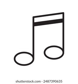 Musiknoten-Vektorgrafik-Symbol. Gefülltes flaches Schild für mobiles Konzept und Webdesign. Symbol für Notenzeichen. Symbol, Logo-Darstellung. Vektorgrafik-Grafiken