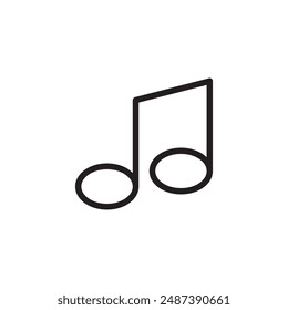 Music note vector icon. filled flat sign for mobile concept and web design. Musical note glyph icon. Symbol, logo illustration. Vector graphics