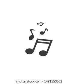 Music note vector icon illustration design 