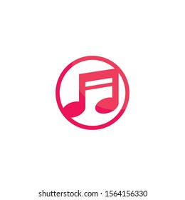 Music note vector icon illustration design 