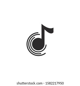 Music note vector icon illustration design 