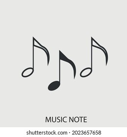 Music note vector icon illustration sign for web and design