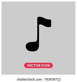 Music Note Vector Icon Illustration For Web And Mobile Application Isolated On Light Backround.Premium Quality.