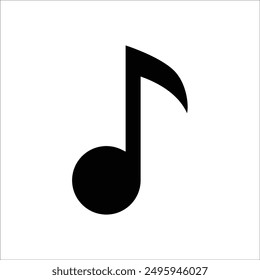 music note vector icon line template