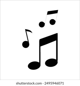 music note vector icon line template