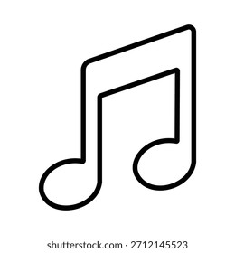Icono de Vector de nota musical. Símbolo de arte de línea de melodía y sonido para conceptos de audio y canción.