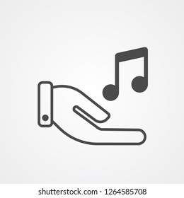 Music note vector icon sign symbol