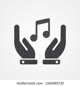 Music note vector icon sign symbol
