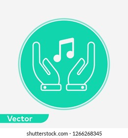 Music note vector icon sign symbol