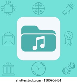 Music note vector icon sign symbol