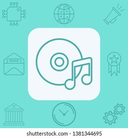 Music note vector icon sign symbol