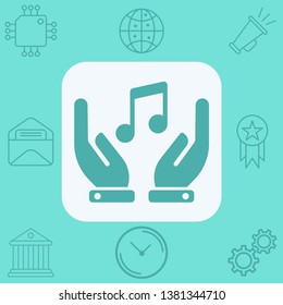 Music note vector icon sign symbol