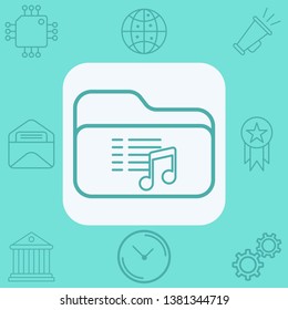 Music note vector icon sign symbol