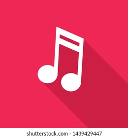 music note vector icon. Sound and melody symbol