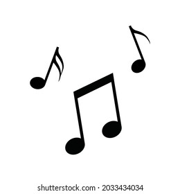 Music note vector icon symbol. Music key note line art sign