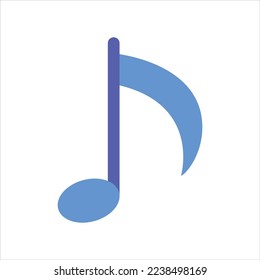 Music note vector icon symbol design