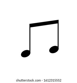 Music note vector icon. Music tone symbol.

