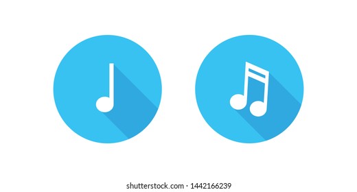 Music note vector icons. Sound and melody symbols.
