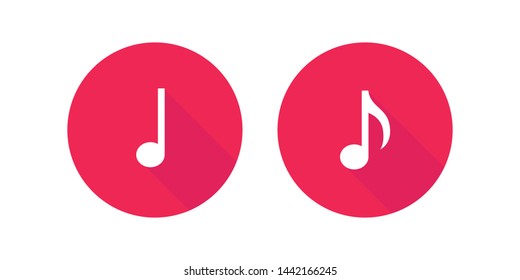 Music note vector icons. Sound and melody symbols.