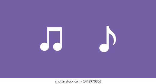 Music note vector icons. Sound and melody symbols.