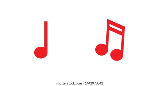 Music note vector icons. Sound and melody symbols.