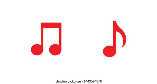Music note vector icons. Sound and melody symbols.