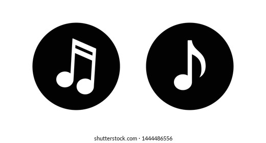 Music note vector icons. Sound and melody symbols.