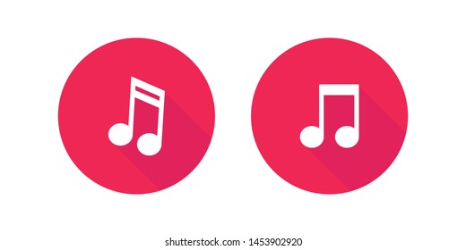 Music note vector icons. Sound and melody symbols.