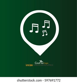 music note. vector illustration.