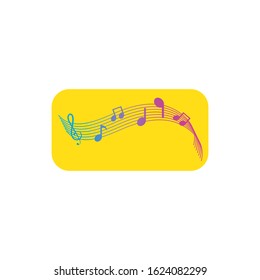 music note vector illustration icon design