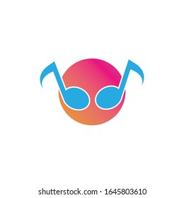 music note vector illustration icon design