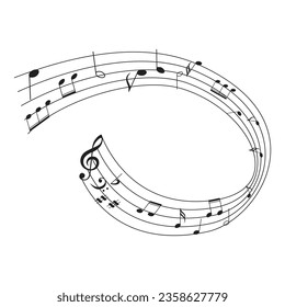 music note vector illustration. music sign and symbol.