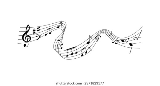 music note vector illustration. music sign and symbol.