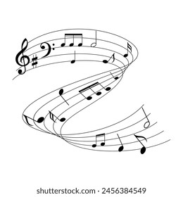 music note vector illustration. music sign and symbol.