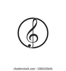 Music note vector illustration template design 