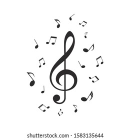 Music note vector illustration template design 