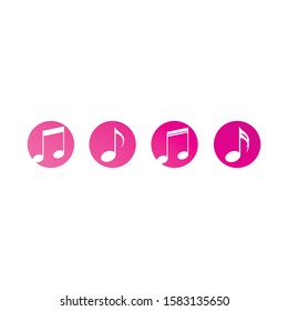 Music note vector illustration template design 