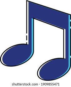 Music note vector image for logo and printing.