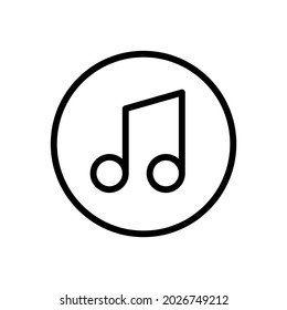 Music note vector line icon . Editable Stroke